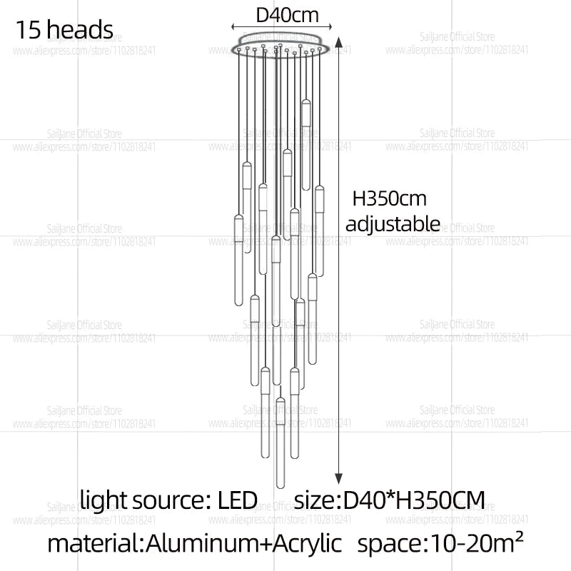 Modern Cylindrical LED Pendant Light for Dining Rooms