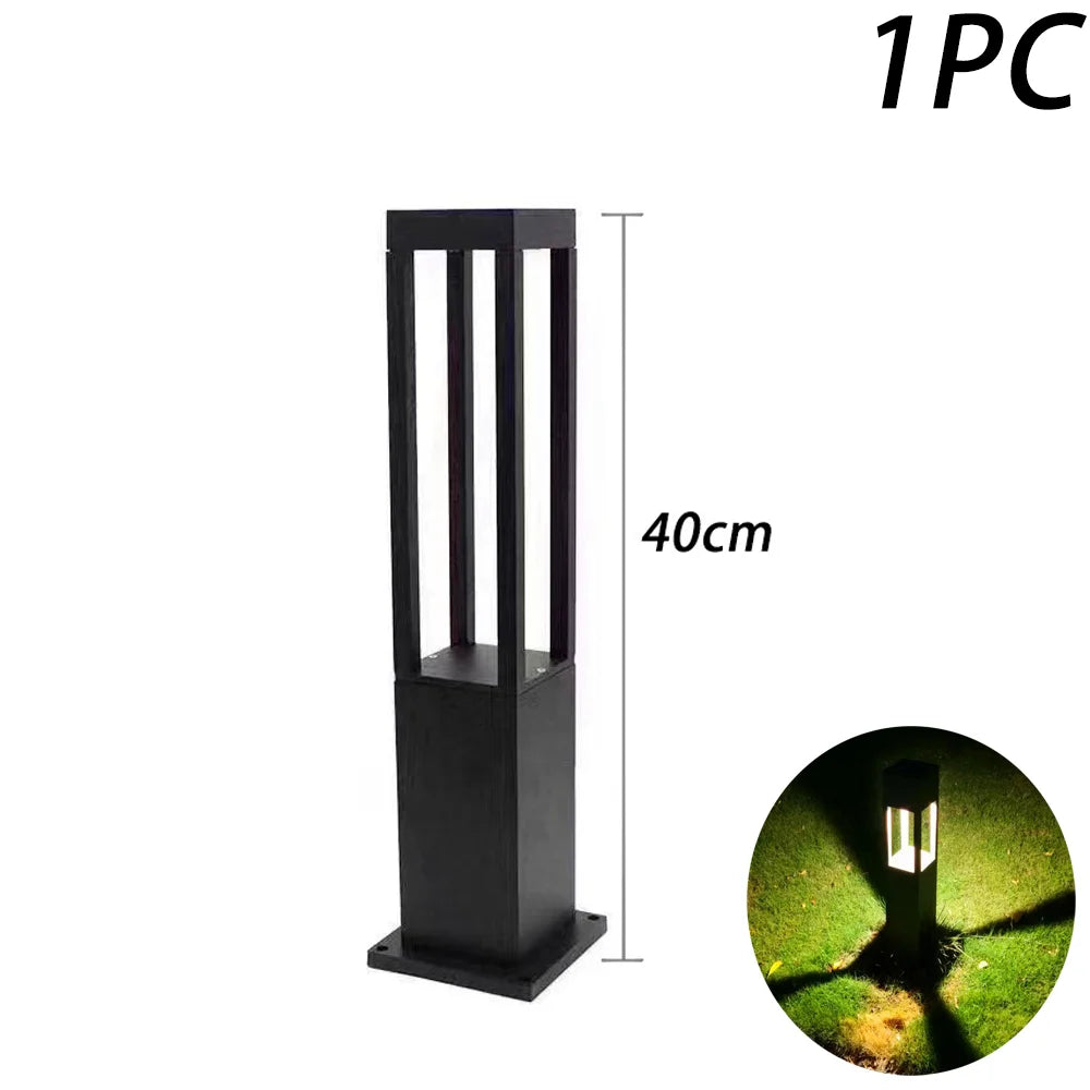 Minimalist LED Lawn Bollard Light for Outdoor Pathways