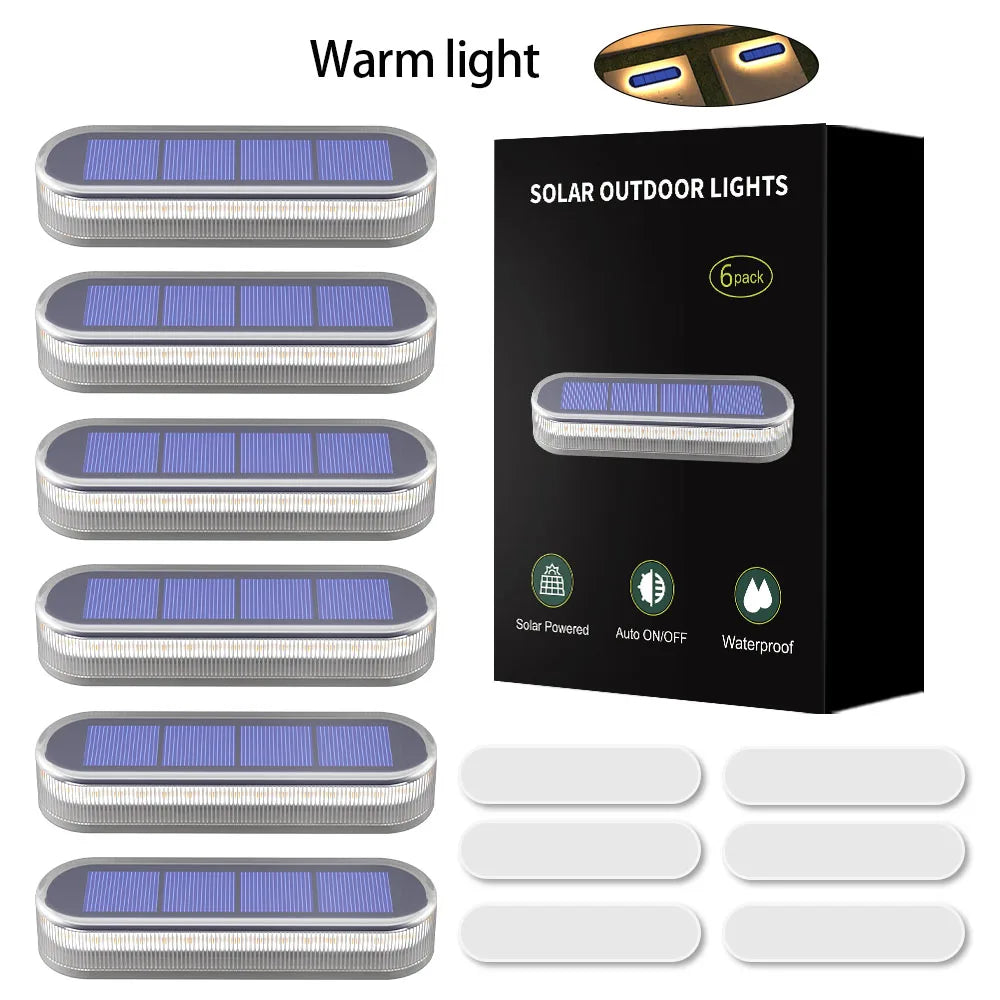 Waterproof Solar LED Step Lights for Stairs