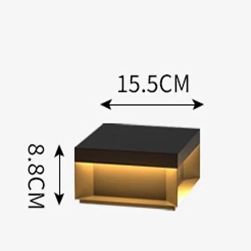 Solar Pillar Light Outdoor Waterproof Fence Yard Lamp