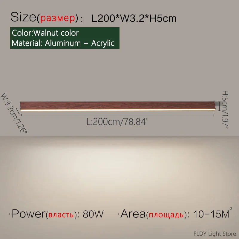 Minimalist LED Strip Ceiling Light for Modern Interiors