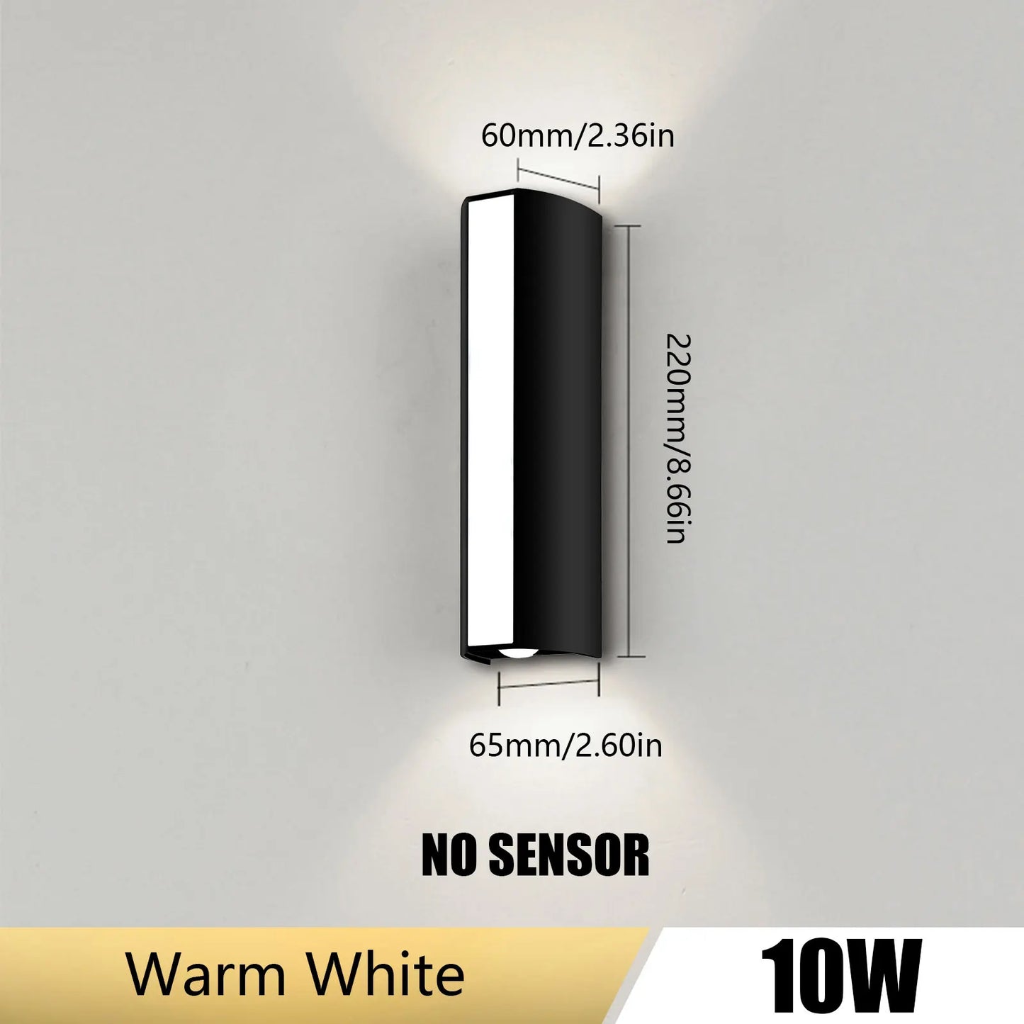 Outdoor LED Wall Light 10W IP66 Waterproof Warm and Cool White