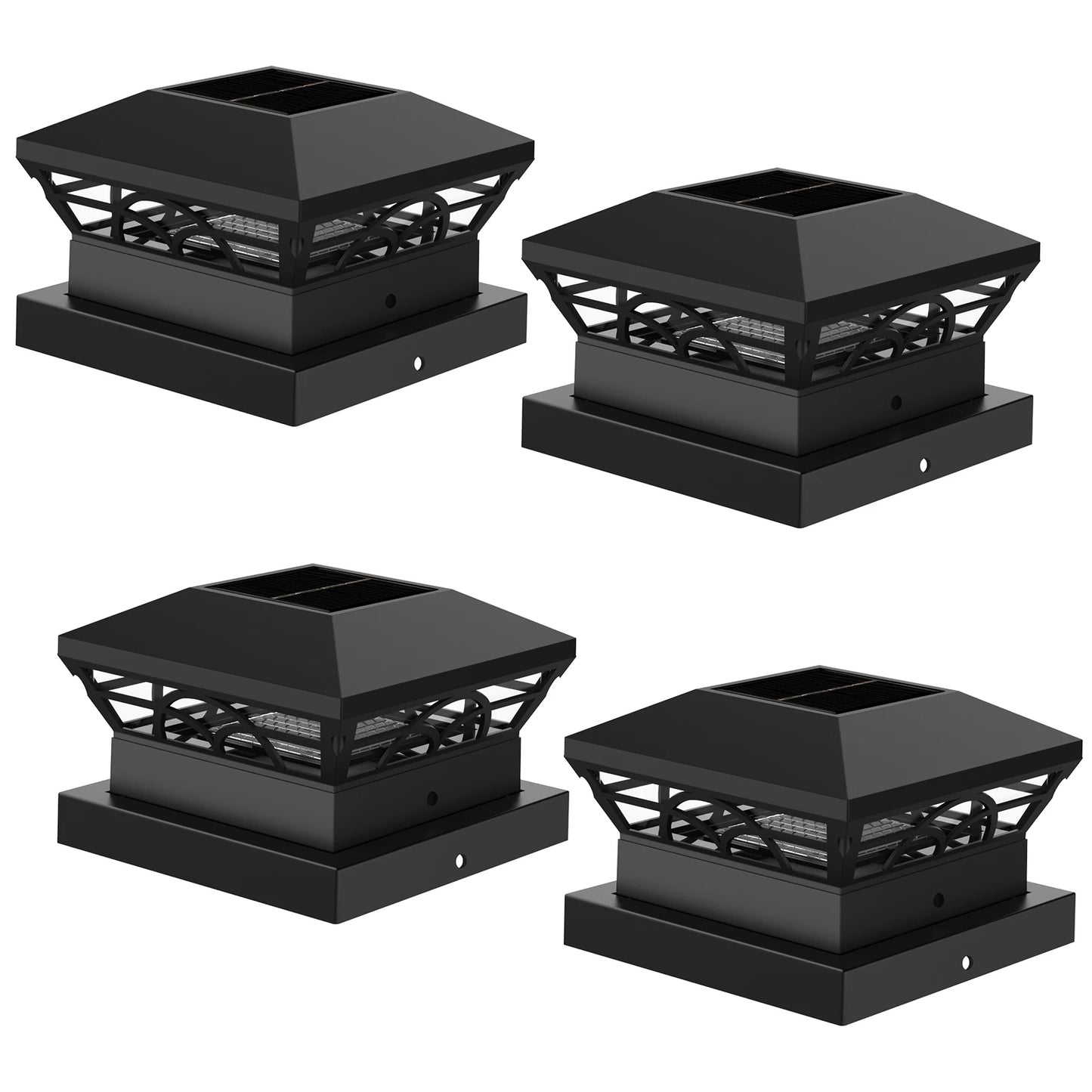 Solar Post Light Outdoor Waterproof Fence Pillar Lamp