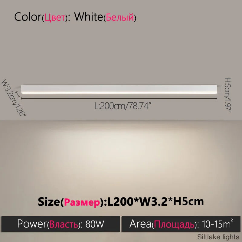 Modern Long Strip Ceiling Light for Kitchens and Hallways
