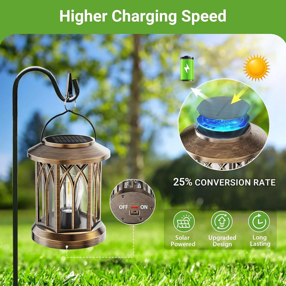 Solar Hanging Lanterns for Patio and Garden Decor