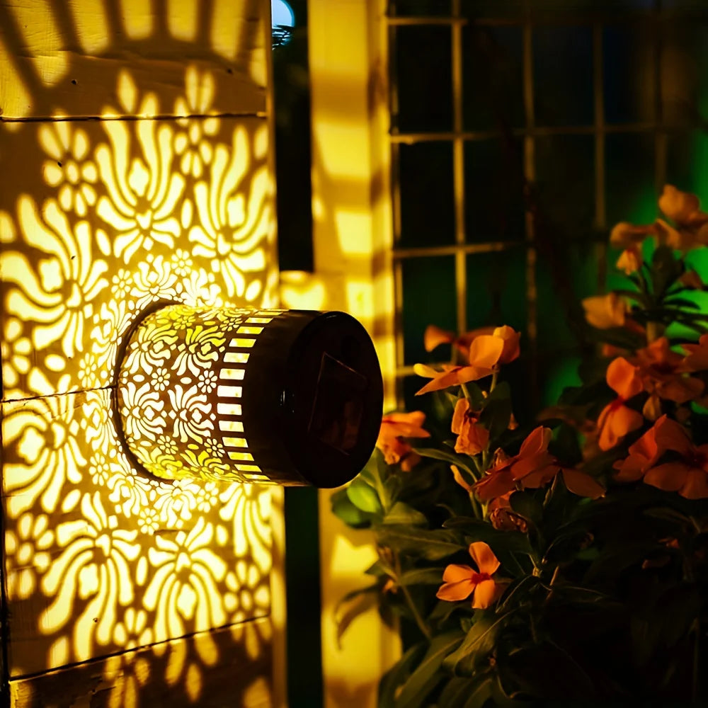 Solar Peony Garden Wall Light for Outdoor Decor