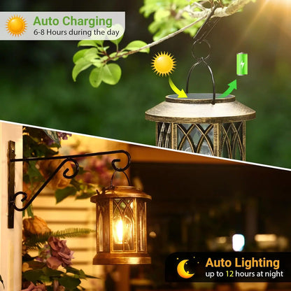 Solar Hanging Lanterns for Patio and Garden Decor