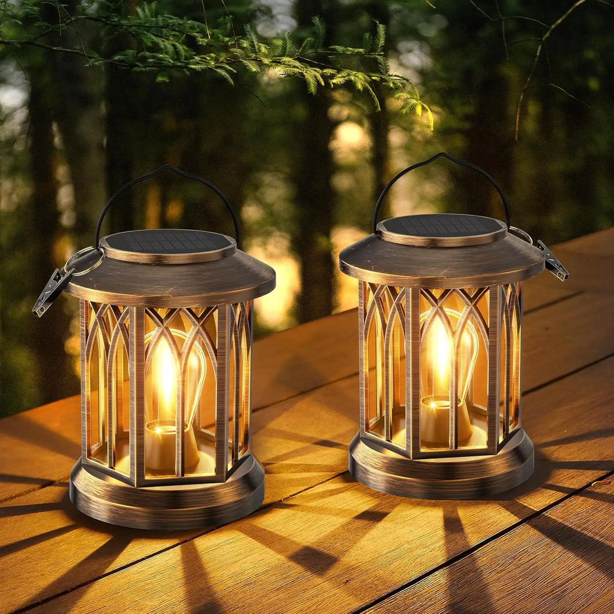 Solar Hanging Lanterns for Patio and Garden Decor