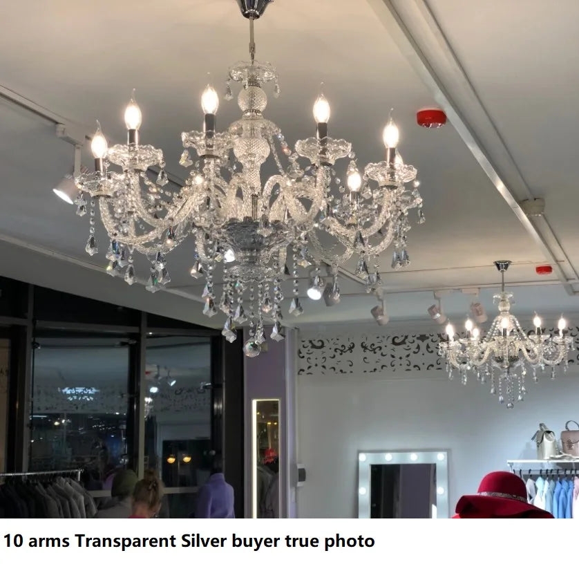 Modern Crystal Chandelier LED Large Living Room Ceiling Light