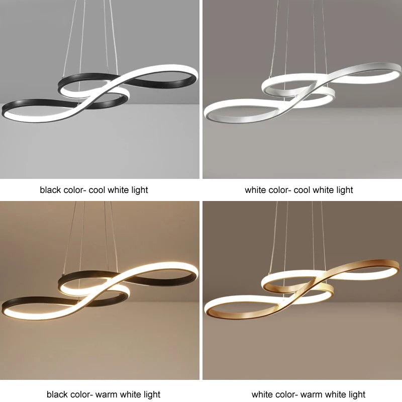 Kitchen Island LED Pendant Dimmable Hanging Lamp with Remote
