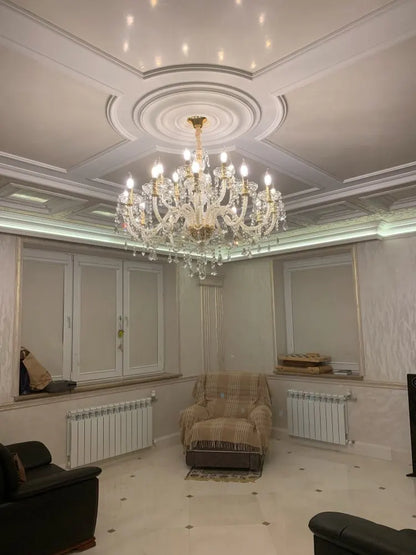 Modern Crystal Chandelier LED Large Living Room Ceiling Light