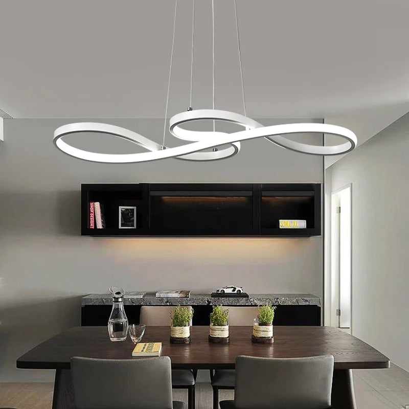 Kitchen Island LED Pendant Dimmable Hanging Lamp with Remote