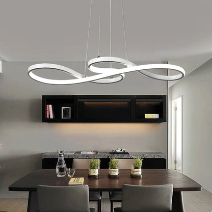 Kitchen Island LED Pendant Dimmable Hanging Lamp with Remote