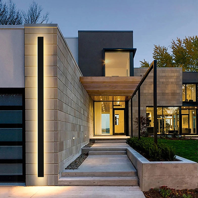 Modern Waterproof LED Wall Light for Garages and Patios