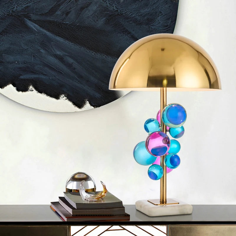 Italian Mushroom Table Lamp – Colorful Glass Designer Ambient Light