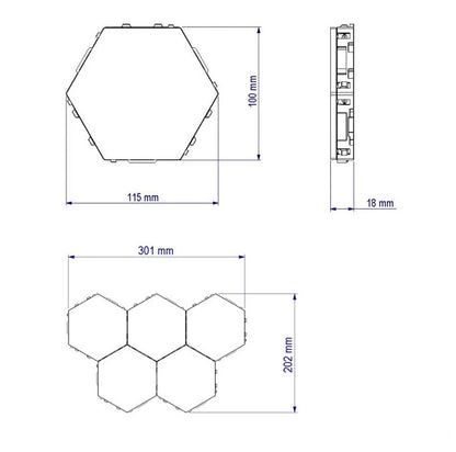 Hexagon Touch LED Wall Lights for Gaming Rooms