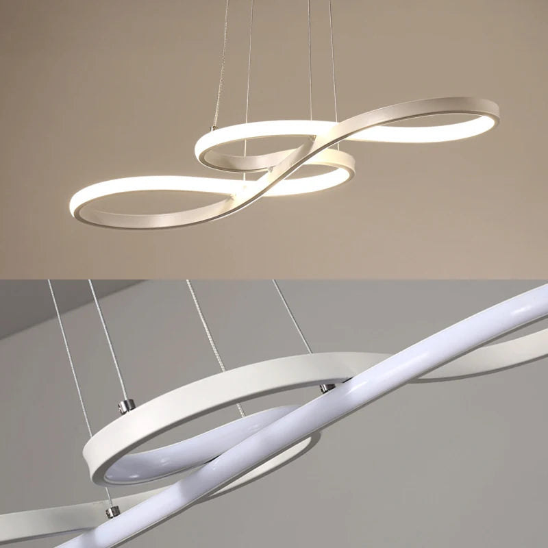 Kitchen Island LED Pendant Dimmable Hanging Lamp with Remote