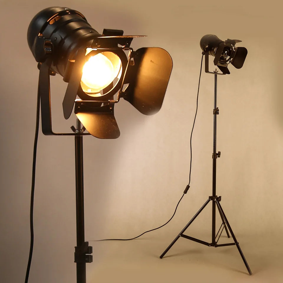 Industrial Tripod Floor Lamp for Studio and Loft Decor