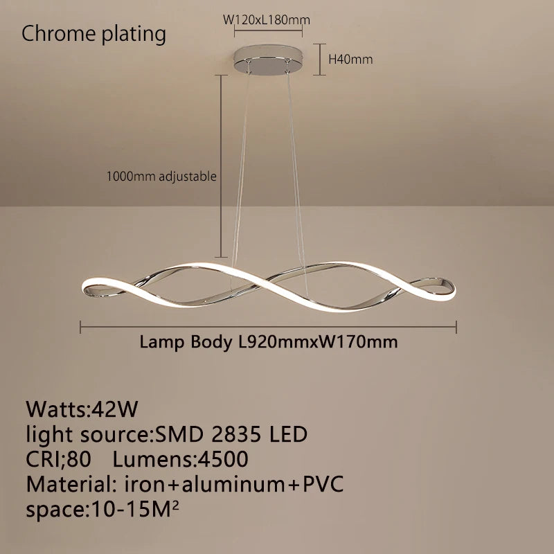 Modern LED Pendant Ceiling Dimmable Adjustable Kitchen Dining Light