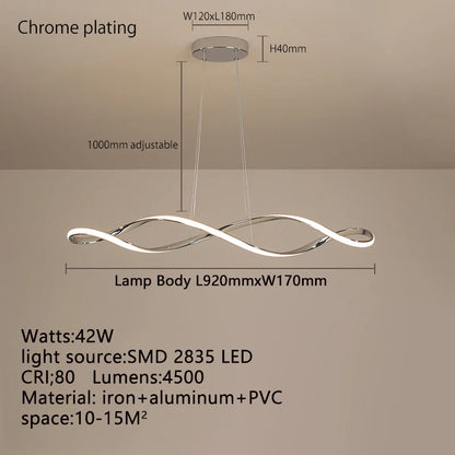 Modern LED Pendant Ceiling Dimmable Adjustable Kitchen Dining Light