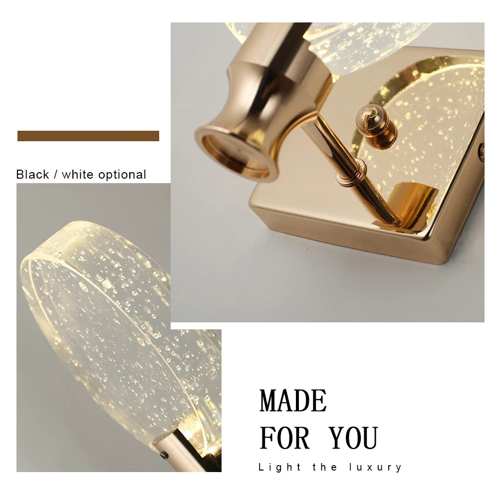Modern Crystal Wall Sconce for Luxury Interiors