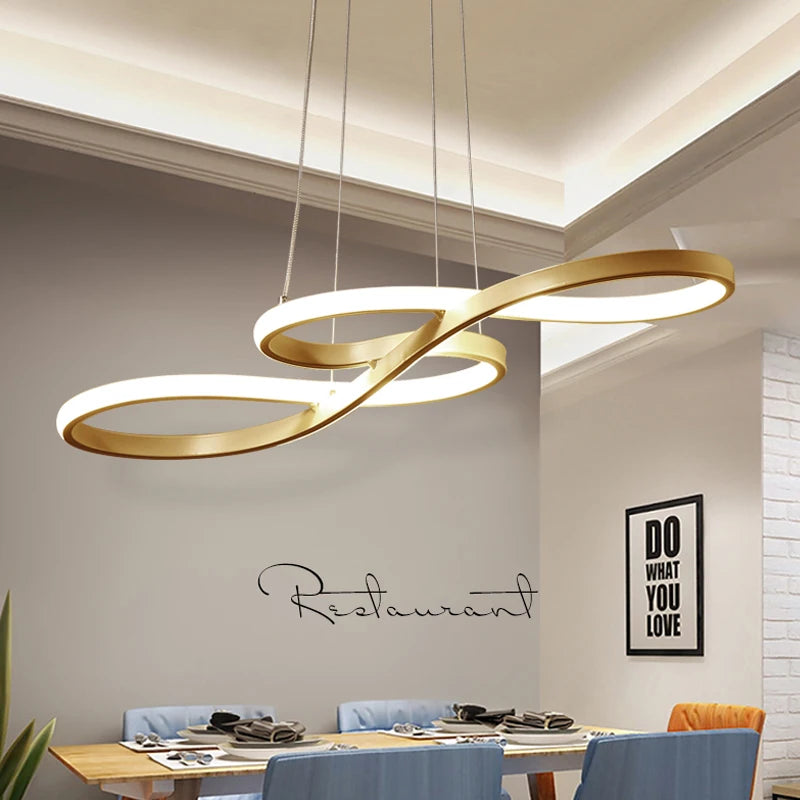 Kitchen Island LED Pendant Dimmable Hanging Lamp with Remote