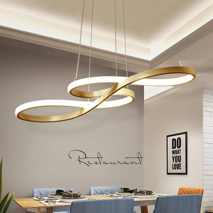 Kitchen Island LED Pendant Dimmable Hanging Lamp with Remote
