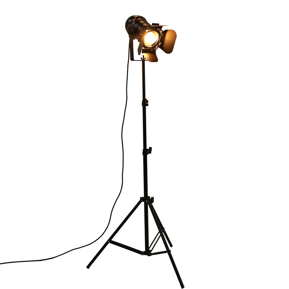 Industrial Tripod Floor Lamp for Studio and Loft Decor