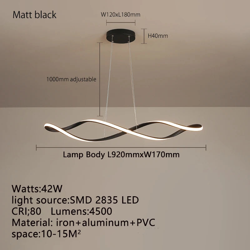 Modern LED Pendant Ceiling Dimmable Adjustable Kitchen Dining Light