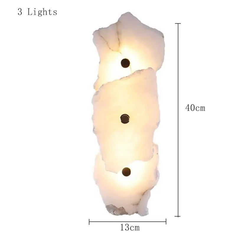 Luxury Marble Stone Wall Lamp for Modern Interiors