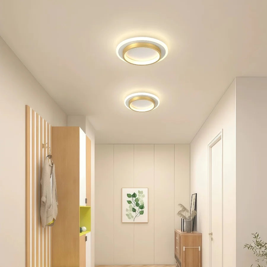 Nordic Gold LED Ceiling Light Modern Hallway Lighting