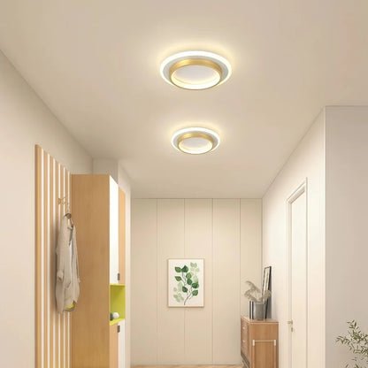 Nordic Gold LED Ceiling Light Modern Hallway Lighting
