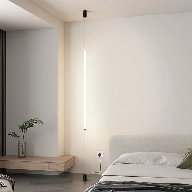 Modern LED Floor Lamp – Sleek Black Acrylic Light for Living Room & Bedroom
