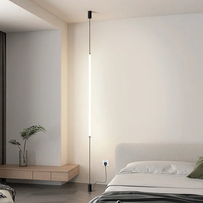 Modern LED Floor Lamp – Sleek Black Acrylic Light for Living Room & Bedroom