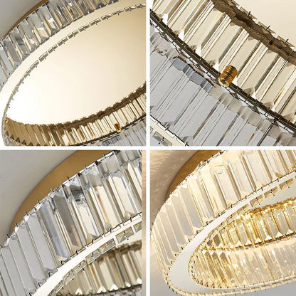 Modern Gold Crystal Ceiling Chandelier LED Living Room Light