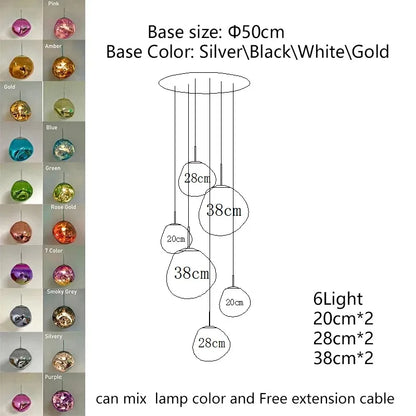 Nordic Lava LED Pendant Kitchen and Living Room Ceiling Lamp