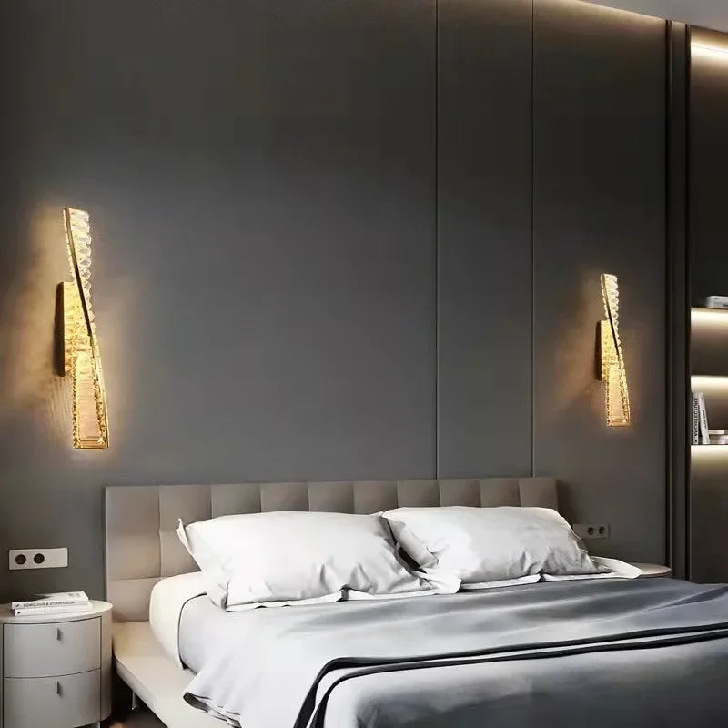 Luxury Crystal LED Wall Lamp for Hallways and Bedrooms