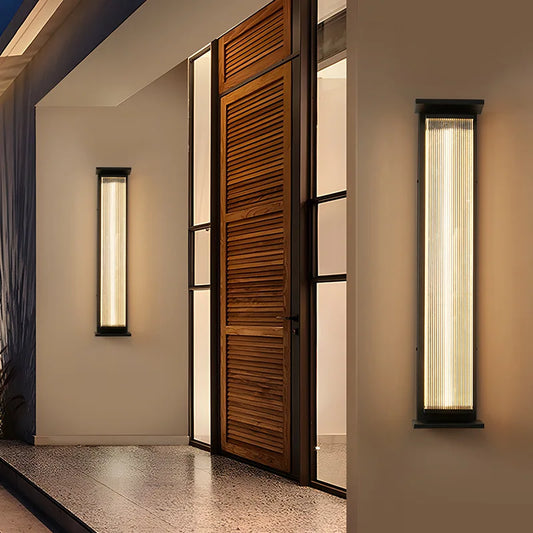 Outdoor Solar LED Wall Light Waterproof Porch Garden Lamp