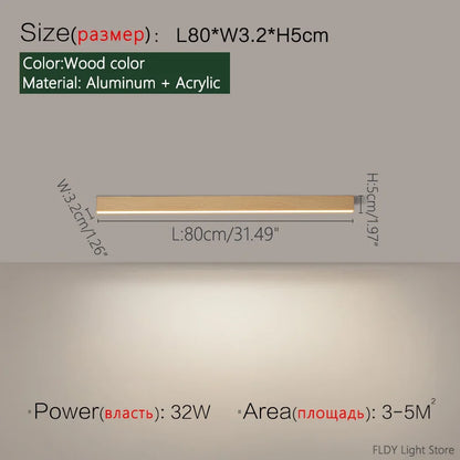 Minimalist LED Strip Ceiling Light for Modern Interiors