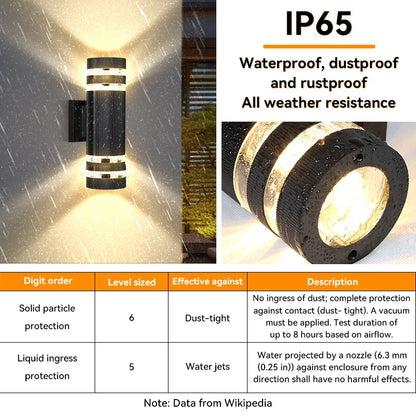 Outdoor LED Wall Sconce E27 Up Down Waterproof Porch Light