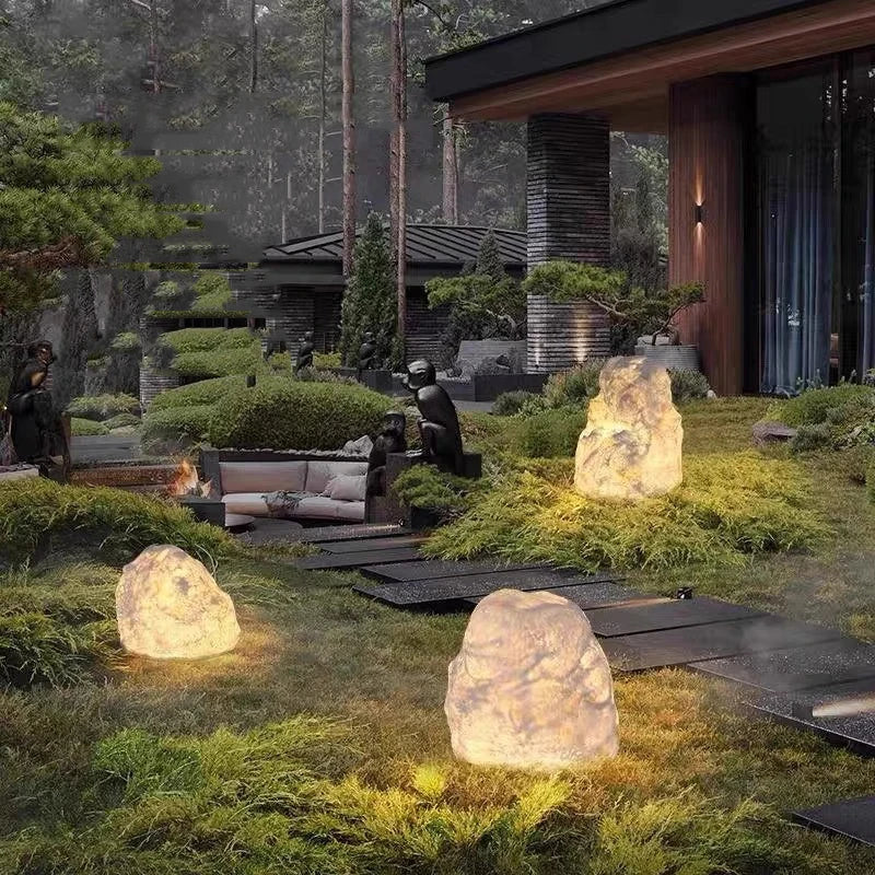 Solar Stone Garden Light for Lawn Decor