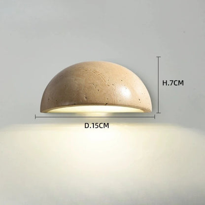 Wabi Sabi Travertine Wall Lamp for Cozy Interiors