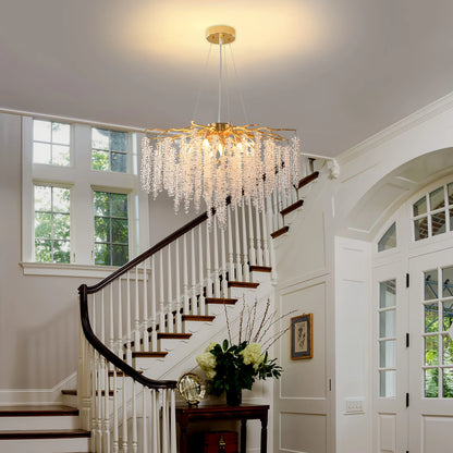Modern Gold Tree Branch Chandelier 9 Light Luxury Living Room Pendant