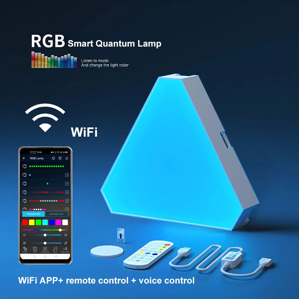 RGB Smart Wall Light LED Music Sync Bedroom Gaming Lamp