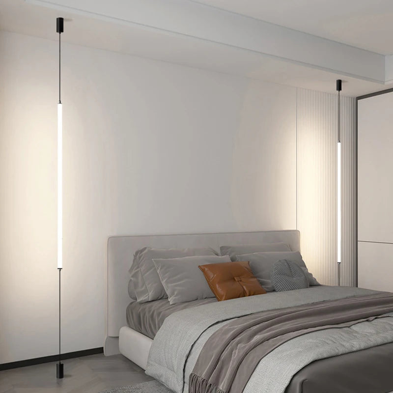 Modern LED Floor Lamp – Sleek Black Acrylic Light for Living Room & Bedroom