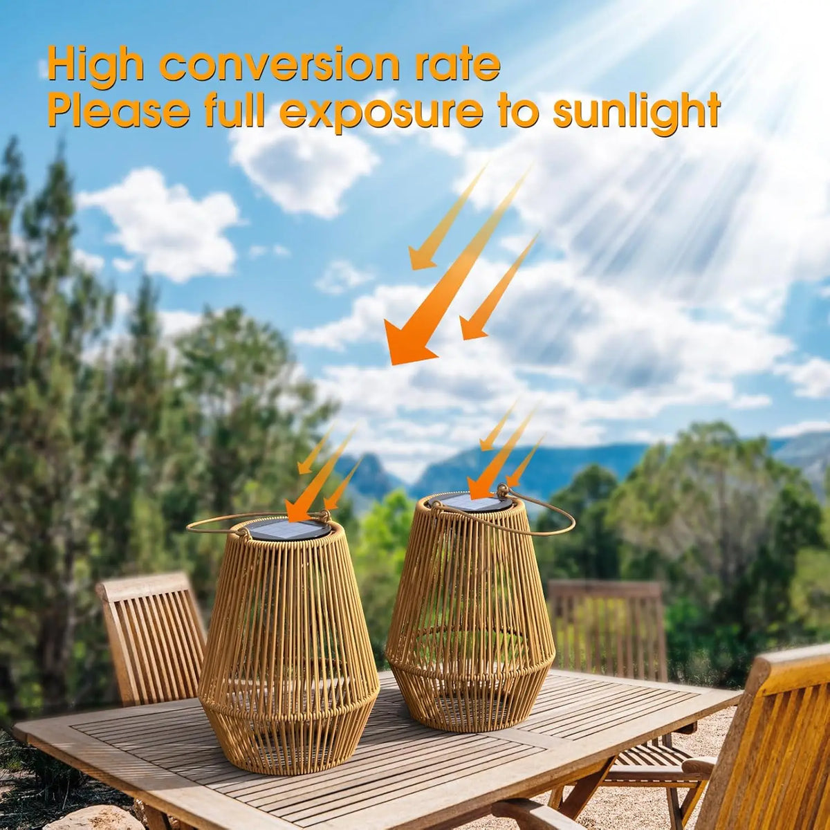 Solar Hanging Lanterns for Patio and Garden Decor
