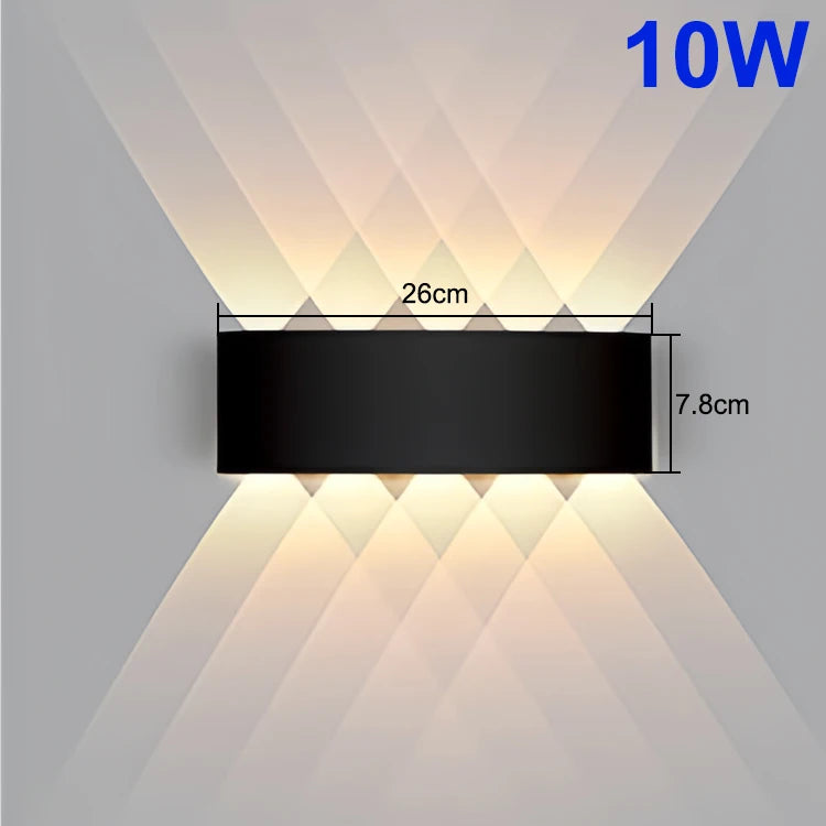 Top and Bottom Shine LED Wall Lamp Waterproof outdoor Light