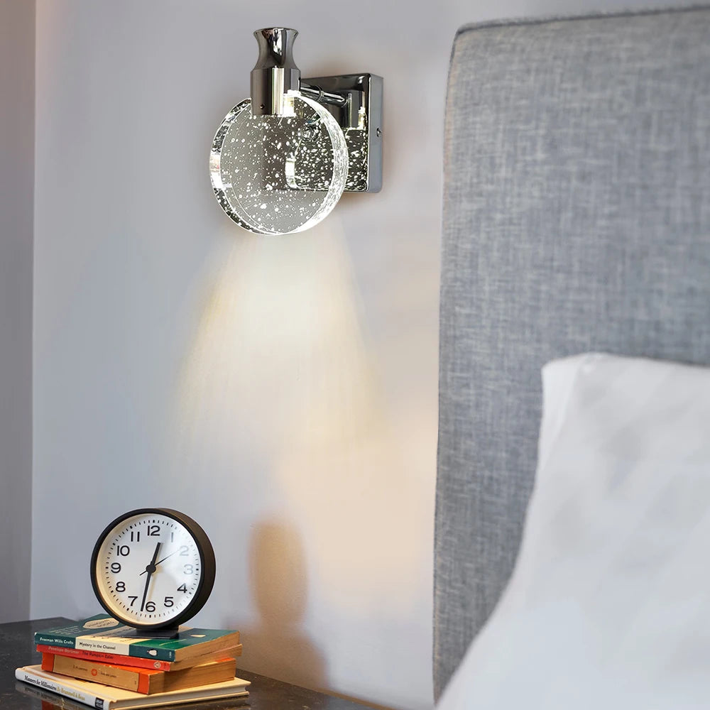 Modern Crystal Wall Sconce for Luxury Interiors