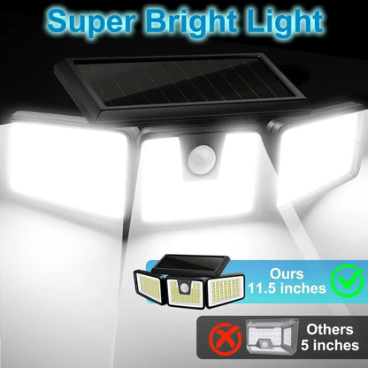 Triple-Head Solar Motion Sensor Security Light