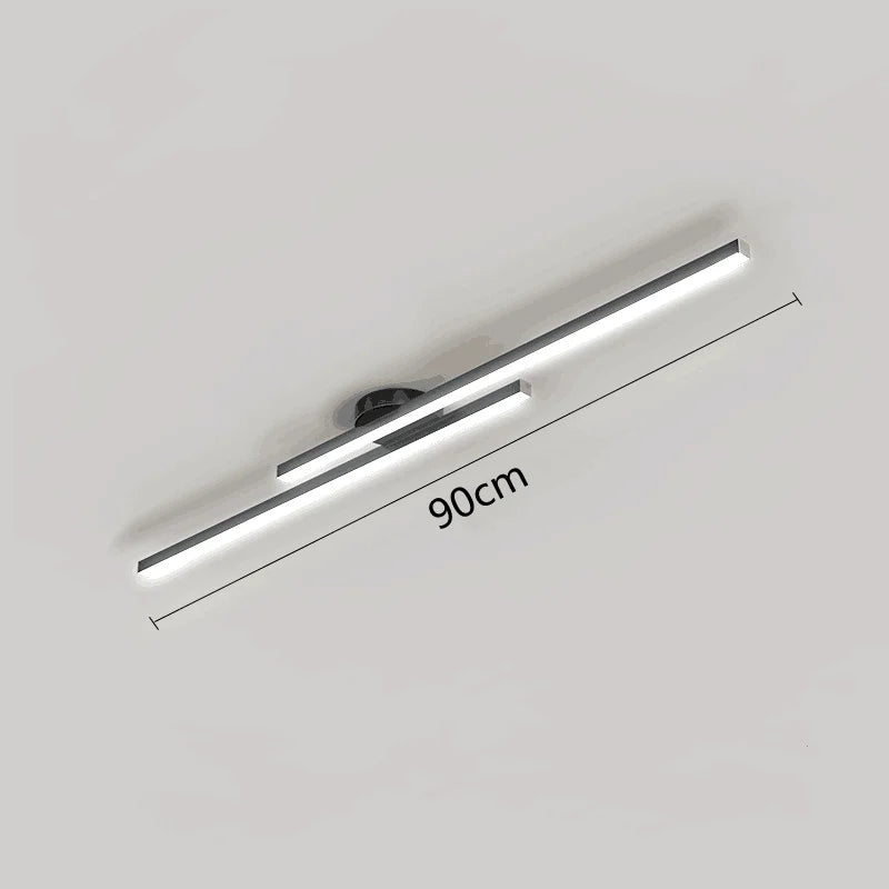 Long Aluminum LED Ceiling Light Modern Hallway Balcony Lighting